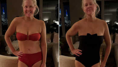 amy schumer shared swimsuit selfie showing her 50-pound weight loss