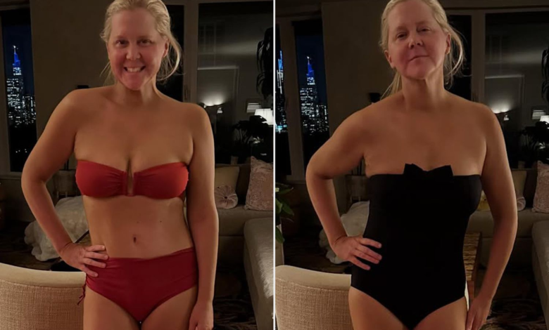amy schumer shared swimsuit selfie showing her 50-pound weight loss