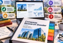 research dossier for target company