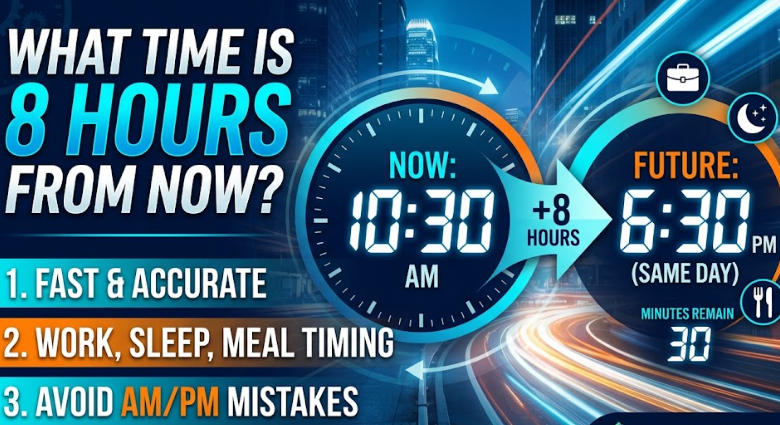 what time will it be 8 hours from now